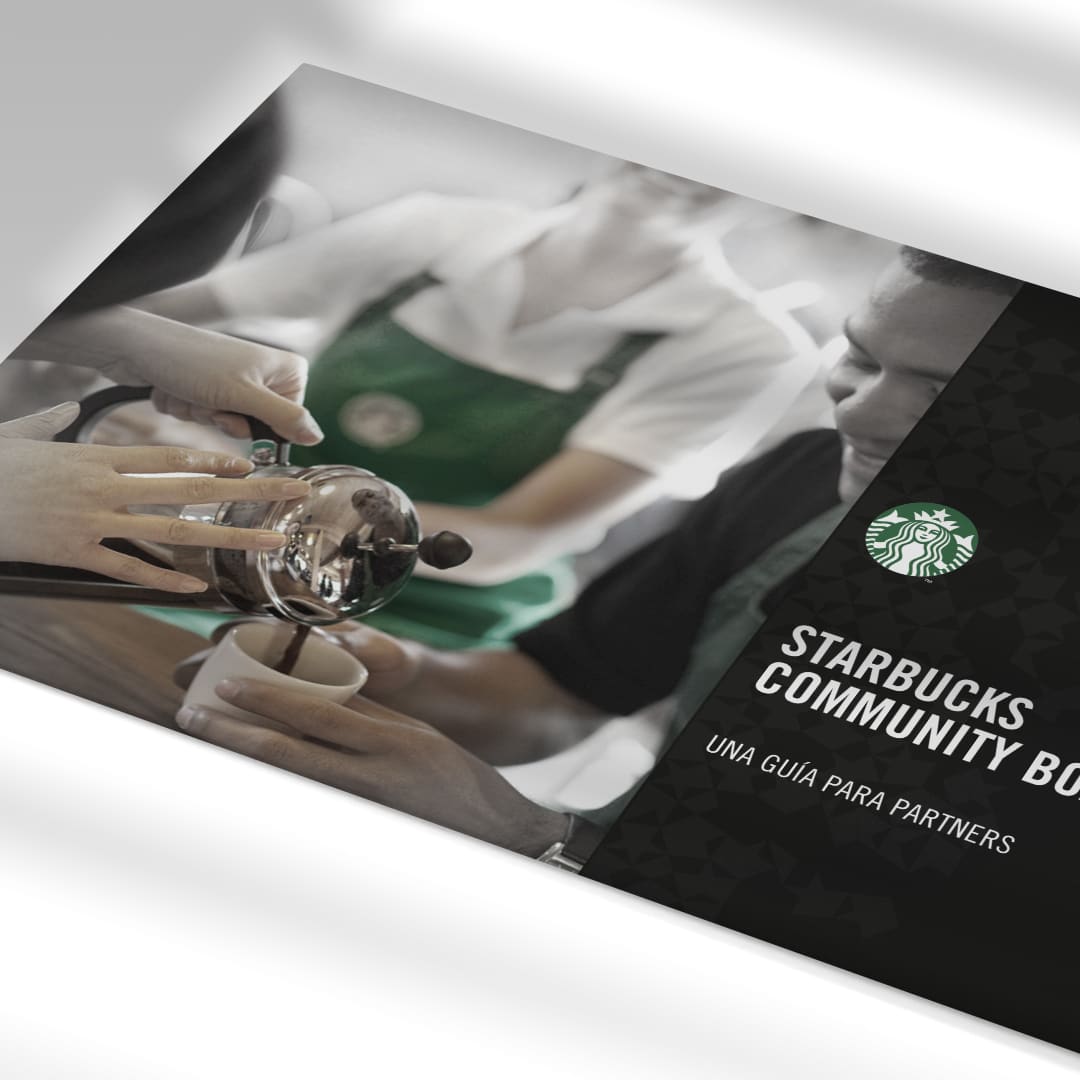 aplicacion grafica material corporativo starbucks
