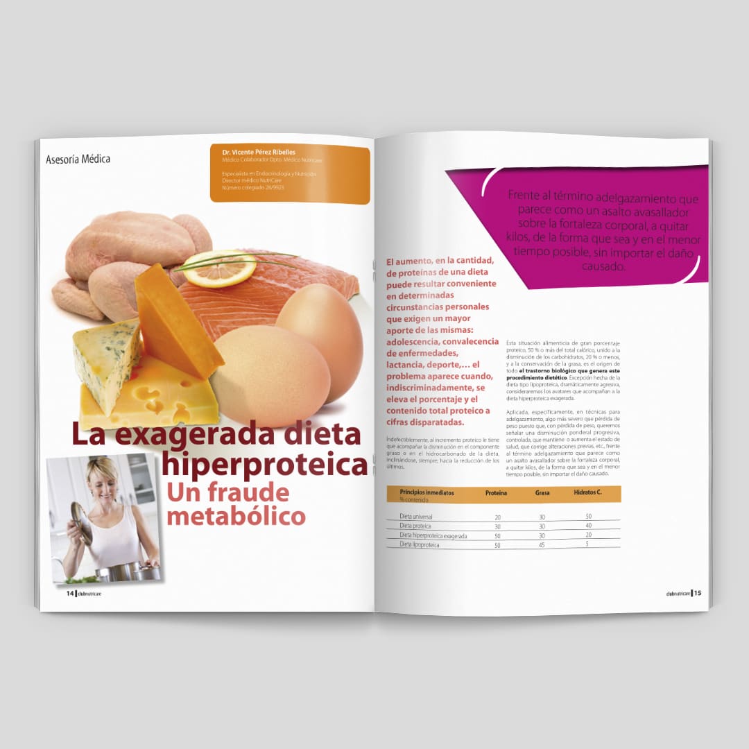aplicacion grafica revista nutricare