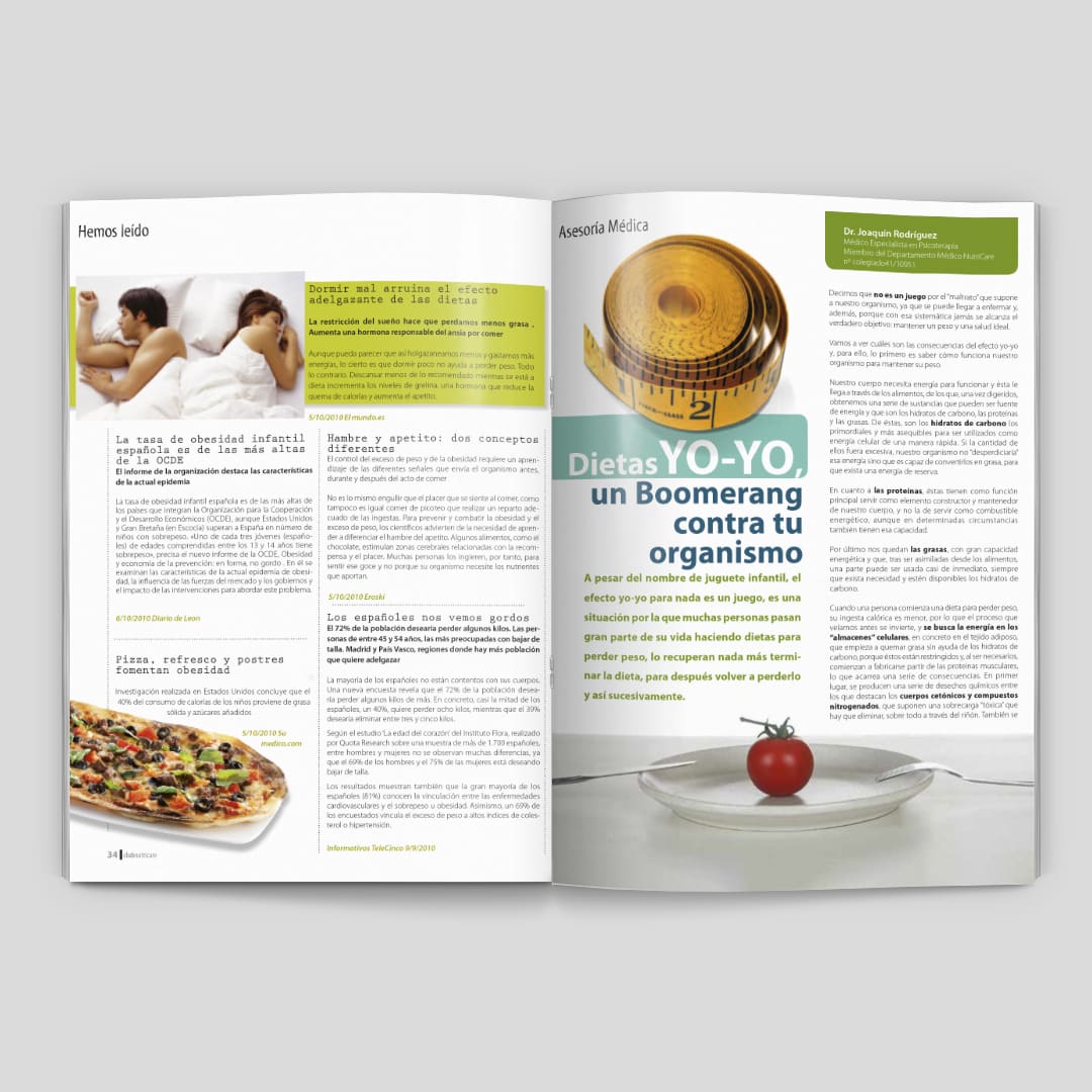 aplicacion grafica revista nutricare